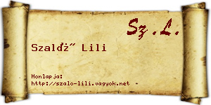 Szaló Lili névjegykártya