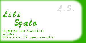 lili szalo business card